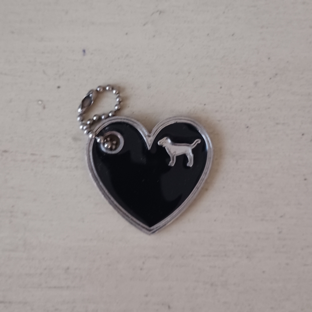 Vintage PINK Heart Keychain